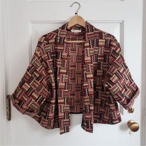 Kimono-Style Open Front Jacket